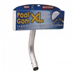 Balai brosse PoolGom XL grande gomme avec adaptateur manche
