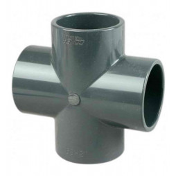Croix à coller PN16 diamètre 50,63 mm PVC Piscine