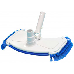 Balai demi-lune avec brosse et aspiration pour piscine liner