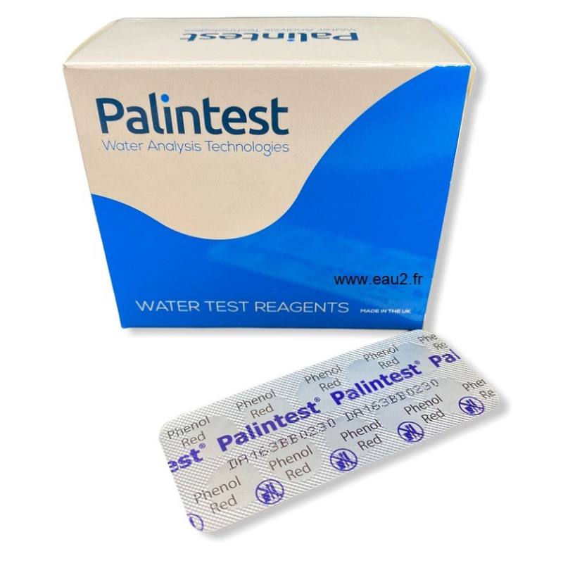 Pastilles pH Red Phénol Palintest détermination du pH pour photomètre
