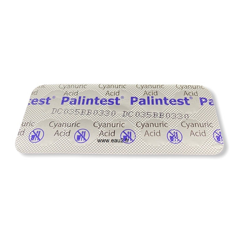 Plaquette Pastilles Stabilisant Acide Cyanurique Palintest EAU2