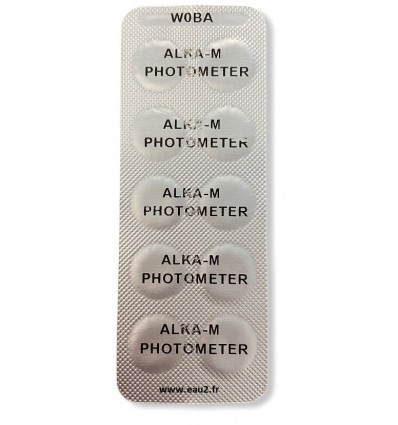 Plaquette Pastilles ALKA-M Alcalinité Lovibond détermination du TAC pour photomètre EAU2