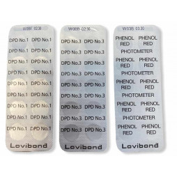 Lovibond Photomètre Pack 3x10 pastilles DPD1, DPD3, pH pour Scuba/MD100-110-200