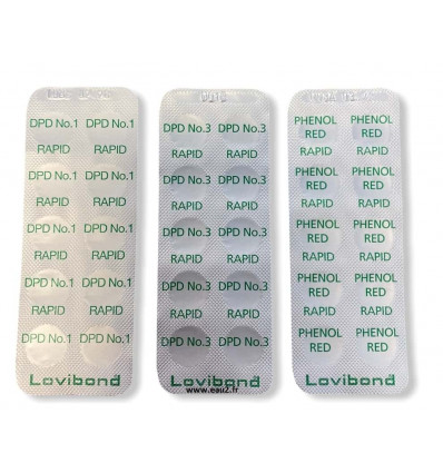 DPD No.3 & PH 250 comprimés pack Lovibond DPD No.1 