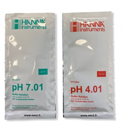 Kit solution tampon pH7, pH4 Hanna HI70007 & HI70004