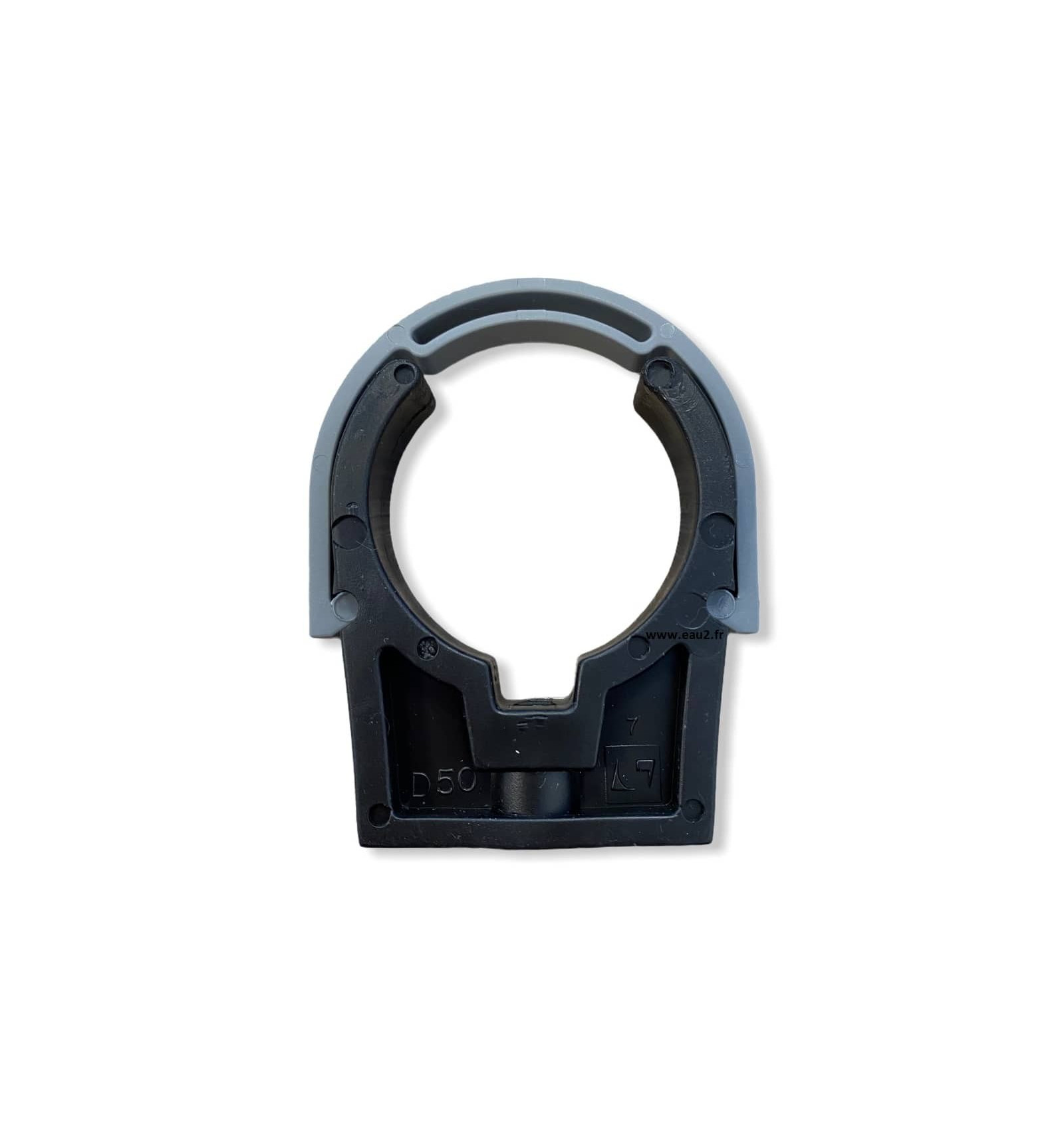 Collier de fixation en PVC avec clip de serrage diamètre 32,50, 63 mm