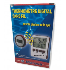 Thermomètre digital sans fil avec récepteur fonctionne avec piles pour piscine et spa