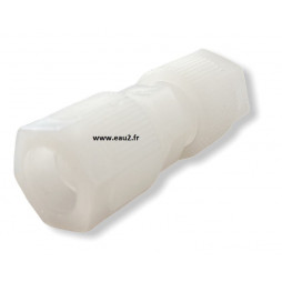Raccord droit double à visser en PVDF Serto pour tube 4x6, 6x8, 8x10, 9x12 mm