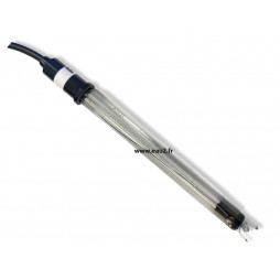 Sonde pH transparente complète avec solution PH7 et 9 pour régulateur pH