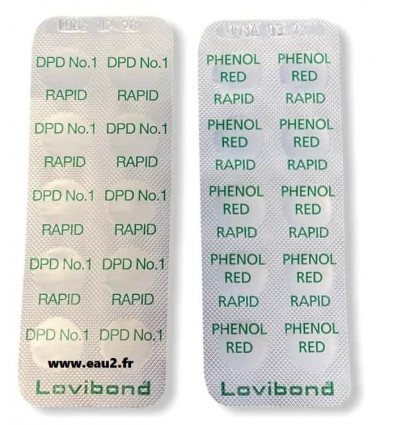 Pack pastilles DPD1, pH Rapid Lot de 10 pastilles pour comparateur et trousse