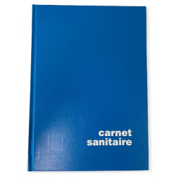 Carnet Sanitaire 10 bassins piscine collective, camping à l\'année avec couverture rigide bleue