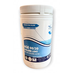 Chlore Lent pastilles de 20g stabilisé Idéal pour piscine hors sol et spa bidon 1kg