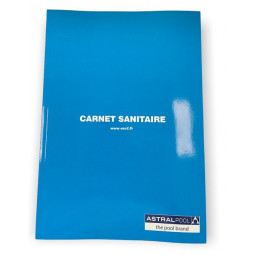 Carnet Sanitaire 4 bassins piscine collective, camping à l\'année avec couverture souple bleue