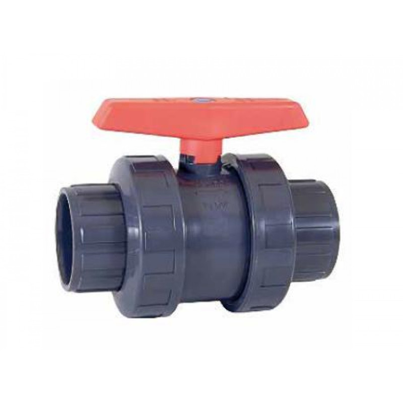 Vanne PVC à boisseau D50 à coller PN10 EAU2