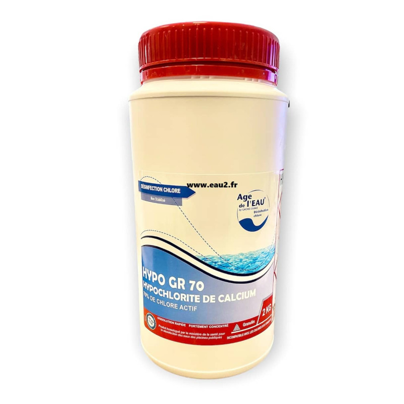 Chlore Choc granulés non stabilisé Seau 5kg EAU2