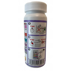 Bandelettes Test 5 en 1 EASY-DIP pour piscine chlore (brome), pH, TAC, stabilisant, TH