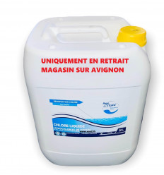 Chlore Liquide 47/50 12.5 % de chlore actif pour piscine en bidon 20L RETRAIT UNIQUEMENT MAGASIN