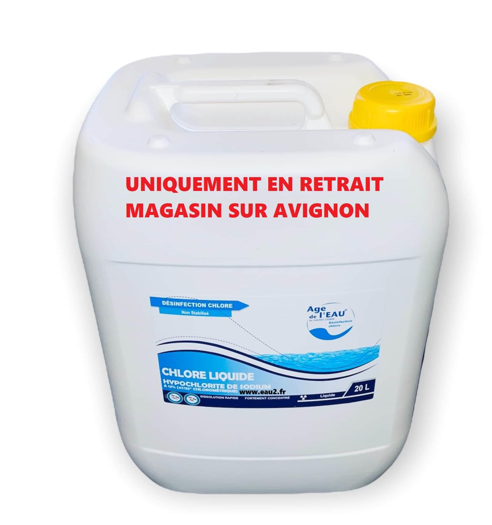 Chlore Liquide 47/50 Bidon 20L pour la chloration de votre piscine