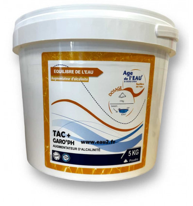 TAC plus en poudre augmente l'alcalinité 5kg EAU2