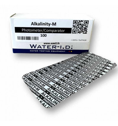 Water ID Alkalinity-M mesure de l'alcalinité boite de 100 pastilles pour Photomètre Poollab TbsPTA100