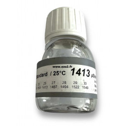 Solution étalon TDS 1413 µS/cm pour testeur de conductivité en bidon 55ml
