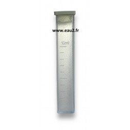 Cuvette carrée en Plastique avec bouchon gris pour comparateur Lovibond 145500