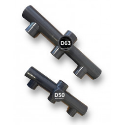 Collecteur à coller PN16 diamètre 50mm ou 63 mm PVC piscine