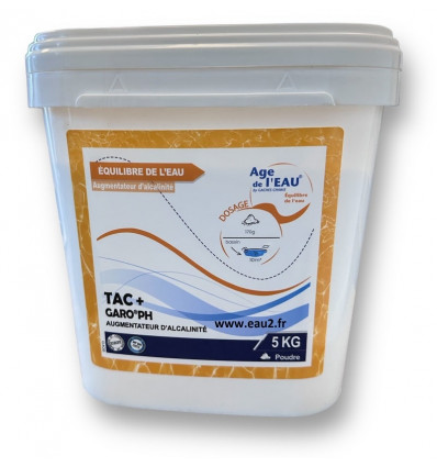 TAC plus en poudre augmente l'alcalinité 5kg EAU2