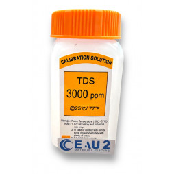 Solution d\'étalonnage TDS 3000ppm pour testeur Sel pour piscine au traitement de sel en flacon 50ml