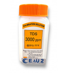 Solution d'étalonnage TDS 3000ppm pour testeur Sel pour piscine au traitement de sel en flacon 50ml