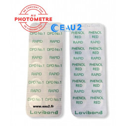 Lovibond RAPID Pack 2x10 pastilles DPD1, pH Mesure visuelle comparateur