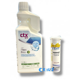 Kit neutraliseur de Phosphates avec un testeur + 1 Anti Phosphate