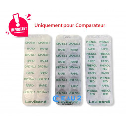 Lovibond  RAPID Pack Lot 3x10 pastilles Mesure visuelle DPD1, DPD3, pH