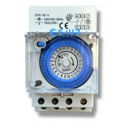 Horloge piscine Journalière  pour filtration montage sur Rail Din coffret électrique
