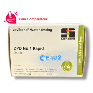 Lovibond DPD1 Rapid Chlore Libre comparateur à partir de 10 pastilles