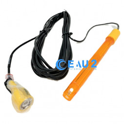 Sonde Redox ORP jaune piscine universelle pour régulateur redox avec câble 5m Astralpool 00.043.012