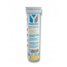 Bandelettes Quicktest 5 en 1 Cl/Br/pH/TAC/TH/CYA Bayrol 288029