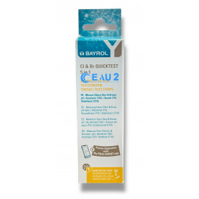 Bandelettes Quicktest 5 en 1 Cl/Br/pH/TAC/TH/CYA Bayrol 288029