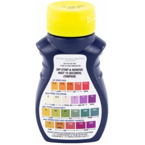 Aquachek Jaune Chlorine 4 en 1 Chlore, pH, Alcalinité, Stabilisant