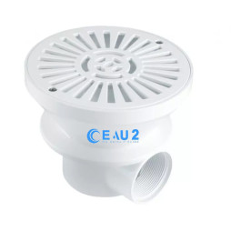 Bonde de fond en ABS 180mm blanc pour piscine béton Astralpool
