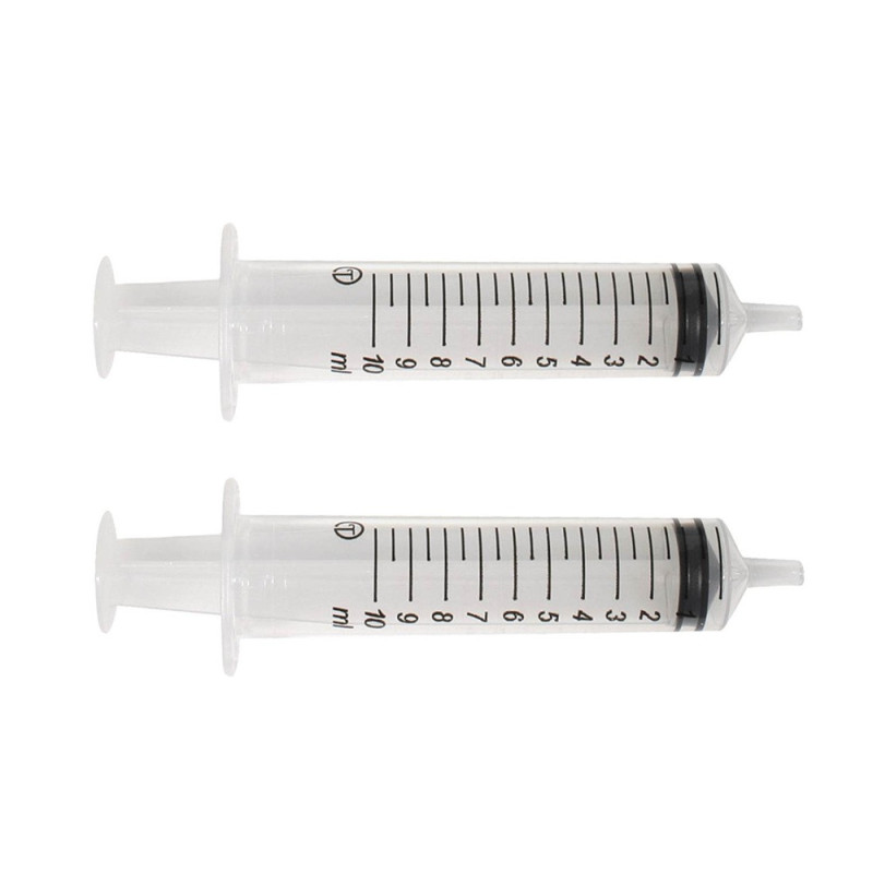 2 Seringues 10ml pour remplir les eprouvettes des photomètres