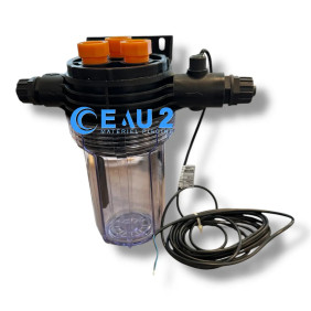 Chambre de mesure PSS8 pour 3 sondes avec étrier de fixation et débitm