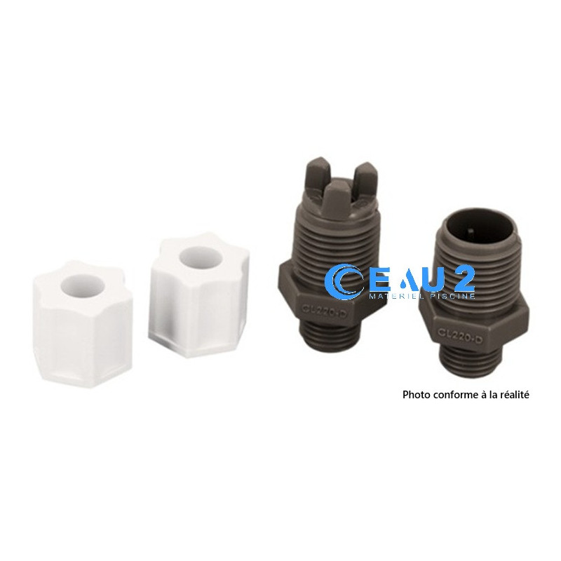 Raccords entrée/ sortie pour chlorinateur CL220 Hayward CLX220EA