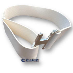 Système de sécurité en Inox en sangle blanche pour rideau piscine Astralpool