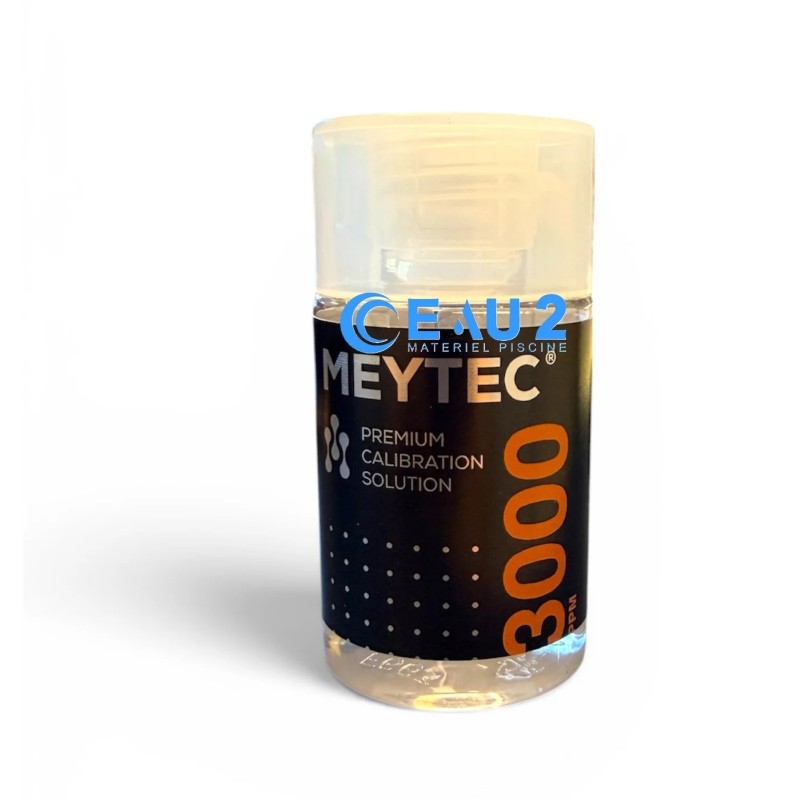 Solution d'étalonnage TDS 3000ppm pour testeur Sel pour piscine au traitement de sel en flacon 60ml