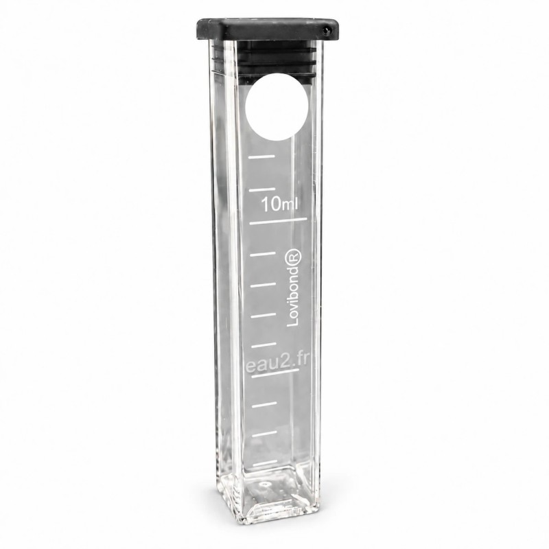 Cuvette carrée en verre pour comparateur et photomètre Lovibond 354243
