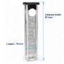 Cuvette carrée en verre pour comparateur et photomètre Lovibond 354243 dimensions