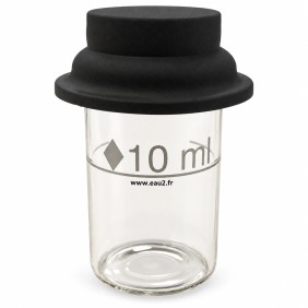 Cuvette ronde en verre avec bouchon noir PT555 pour photomètre Palintest Pooltest 3, 6, et modèle Lumiso