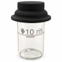 Cuvette ronde en verre avec bouchon noir PT555 pour photomètre Palintest Pooltest 3, 6, et modèle Lumiso