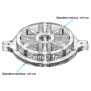Couvercle préfiltre avec joint pour pompe Europa Astralpool, Kripsol KSE 500100020003 ou HD006005 dimensions